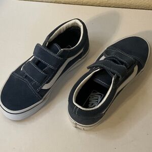 Vans Kids Dark Blue Velcro Sneakers
